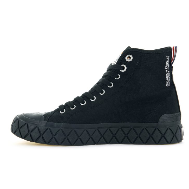 Baskets Palladium Palla Ace Tela High Tops Homme Noir | FR BAV532E